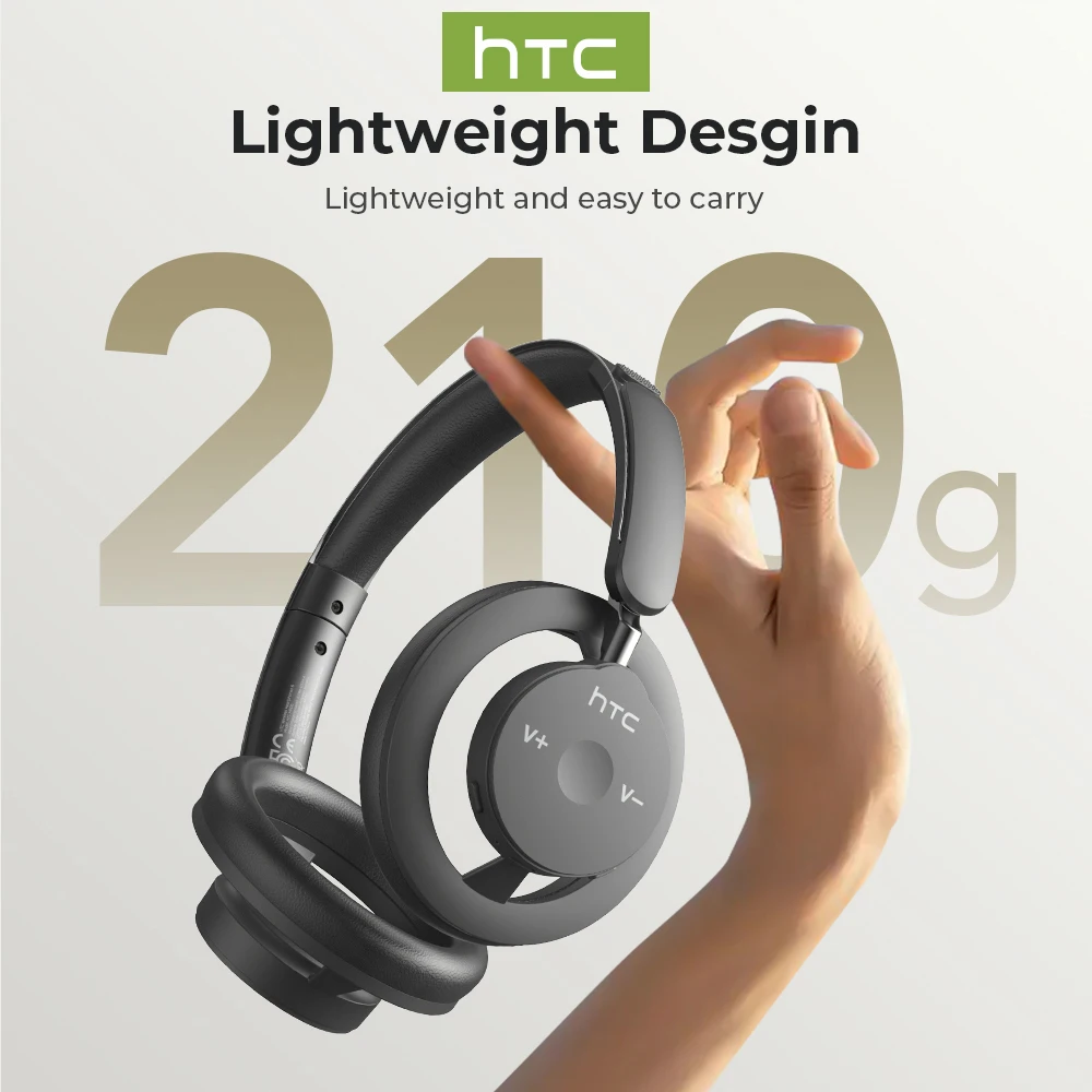 HTC Over-Ear Headphones Wireless Bluetooth Earphones Dual Microphones Earbuds AI APP Translator Comfortable For Game Music
HTC Over-Ear Headphones Wireless Bluetooth Earphones Dual Microphones Earbuds AI APP Translator Comfortable For Game Music