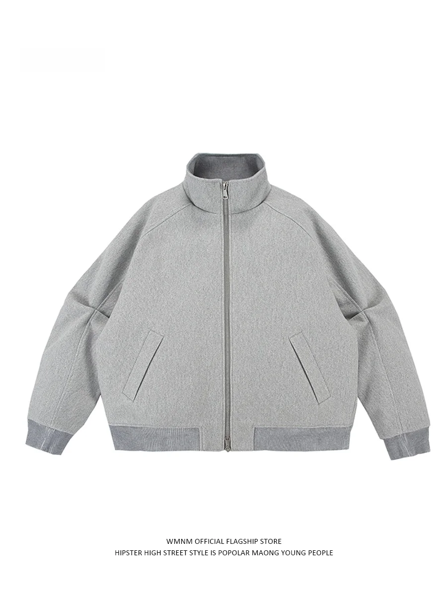 Wmnm Men's Woolen Stand Collar Jaet Cotton Coat American Sle Baseball Outerwear Thiened Winter Warm Zipper Closure
Wmnm Men's Woolen Stand Collar Jaet Cotton Coat American Sle Baseball Outerwear Thiened Winter Warm Zipper Closure