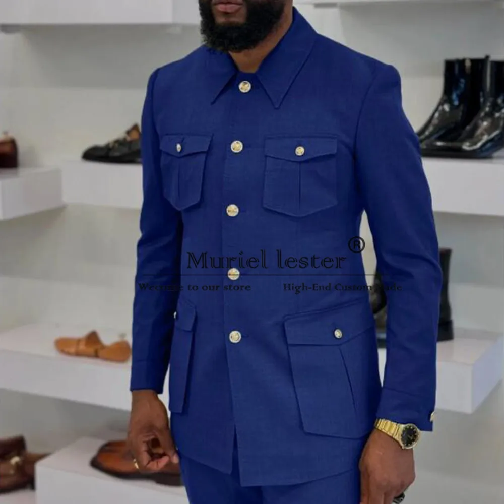 Classic Safari Style Men's Suit Single Breasted Jacket Pants 2-Piece Sets Groom Wedding Formal Dinner Party African Tuxedo 2025
Classic Safari Style Men's Suit Single Breasted Jacket Pants 2-Piece Sets Groom Wedding Formal Dinner Party African Tuxedo 2025