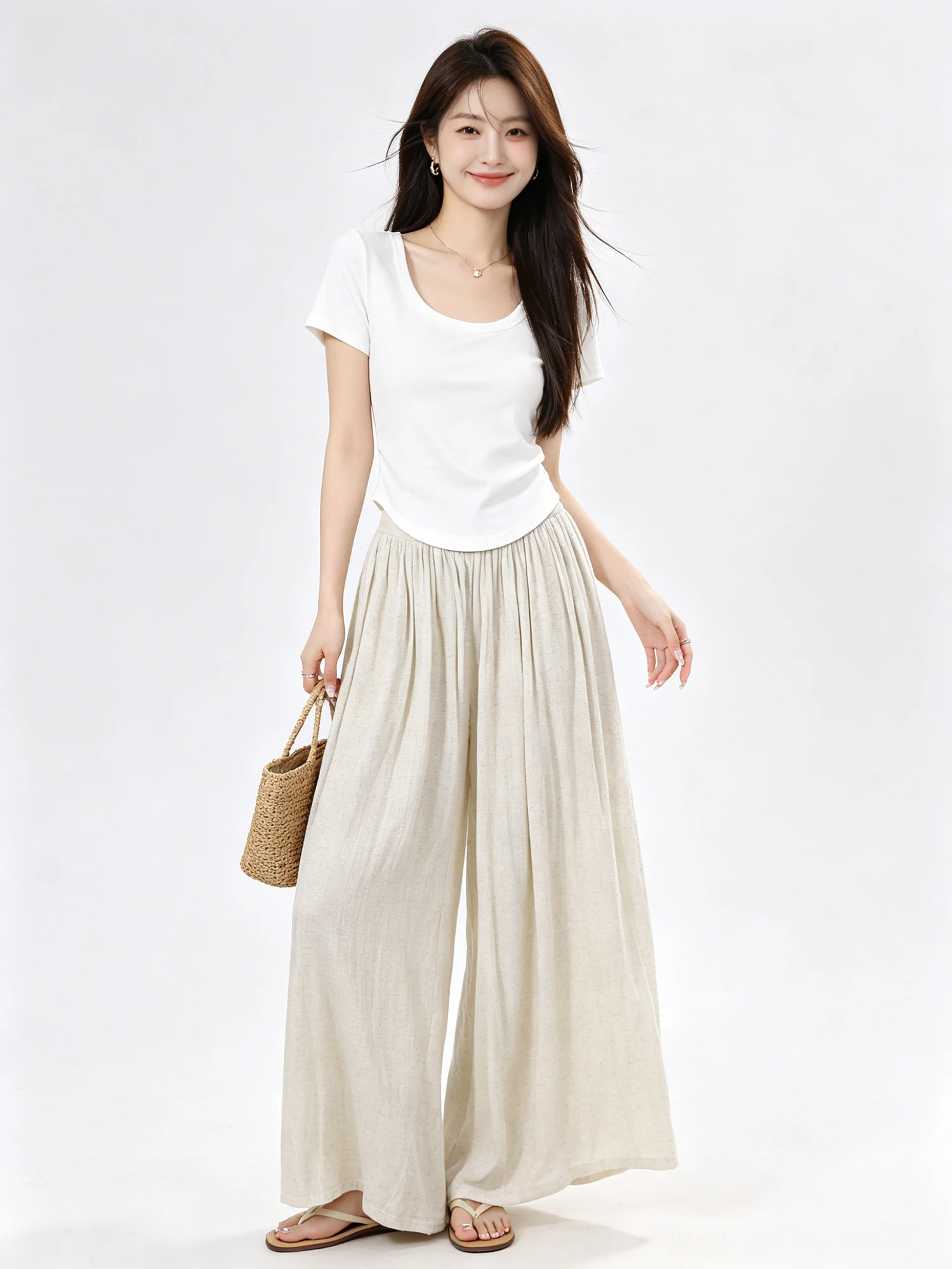 Khaki A-Line Knitted Pants And Skirts Women's Summer High Waist City Commute Fashionable Inner Lined Nylon Linen Rayon Blend
Khaki A-Line Knitted Pants And Skirts Women's Summer High Waist City Commute Fashionable Inner Lined Nylon Linen Rayon Blend