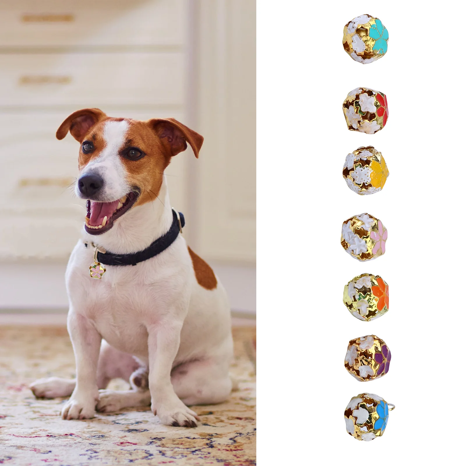 100pcs 14mm Pet Cat Colorful Flower Bell DIY Pet Collar Bells Necklace Supplies Cat Collar Bells Cat Bells
100pcs 14mm Pet Cat Colorful Flower Bell DIY Pet Collar Bells Necklace Supplies Cat Collar Bells Cat Bells