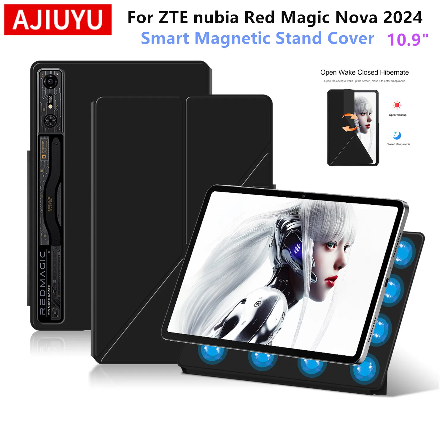 AJIUYU For RedMagic gaming Nova Tablet Pro Samrt Magnetic Case for Nubia RedMagic Tablet 2nd Generation 10.9" Tablet Stand Cover
AJIUYU For RedMagic gaming Nova Tablet Pro Samrt Magnetic Case for Nubia RedMagic Tablet 2nd Generation 10.9" Tablet Stand Cover