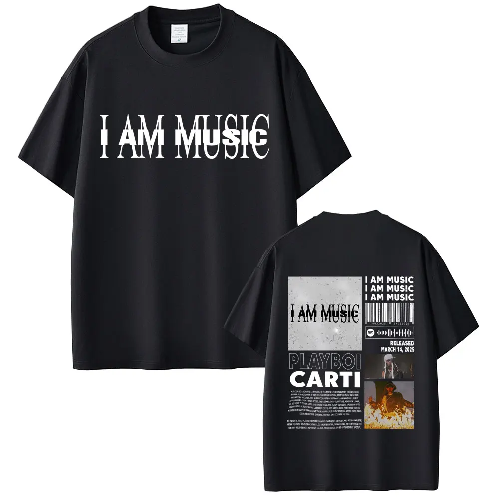 Rapper Playboi Carti I AM MUSIC Double Sided Print T Shirts Men Women Opium Hip Hop Rap T-shirt Male Fashion Oversized T-shirts
Rapper Playboi Carti I AM MUSIC Double Sided Print T Shirts Men Women Opium Hip Hop Rap T-shirt Male Fashion Oversized T-shirts