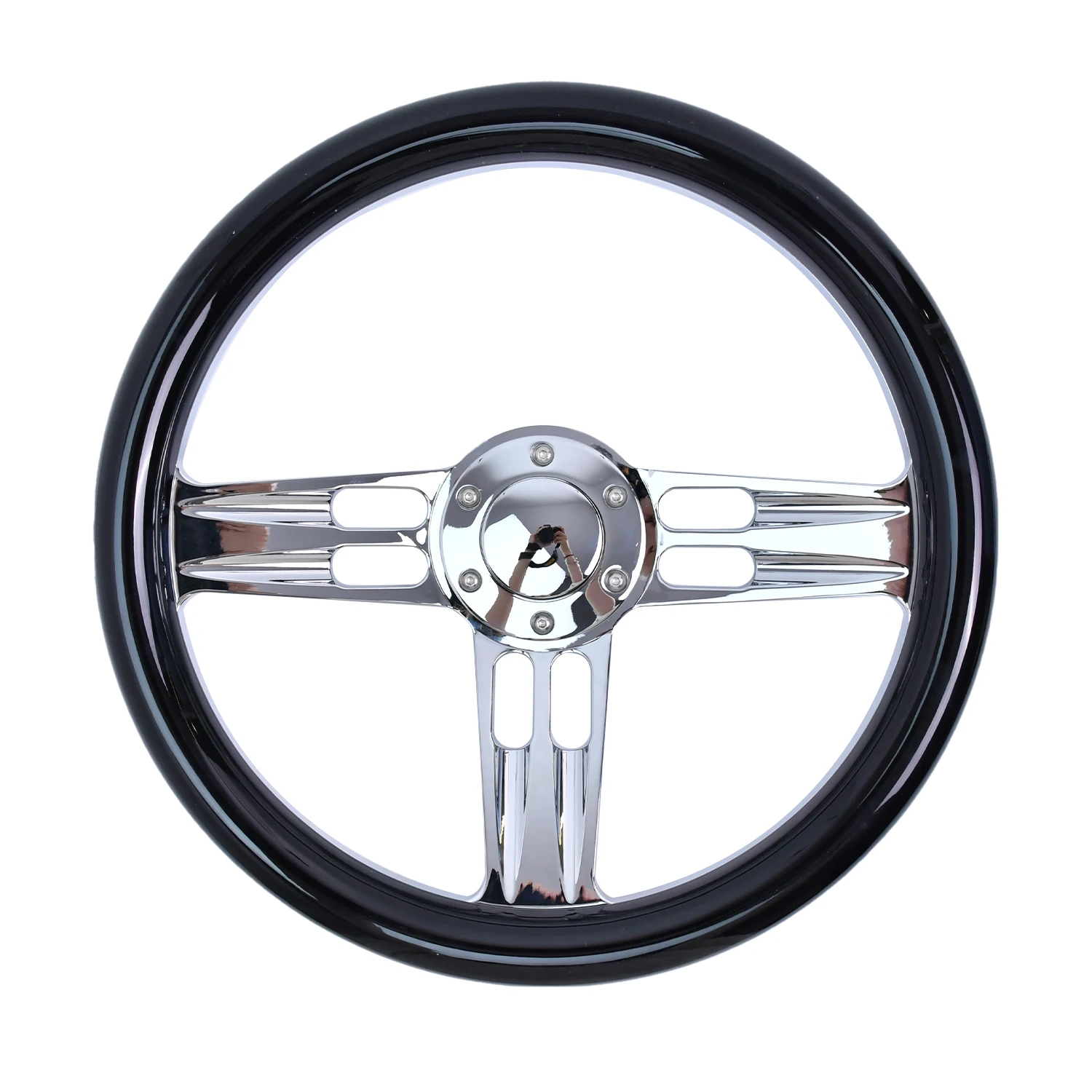 Hot-selling 350mm 14inch Chrome Solid Wooden Wood Steering Wheel for Truck Cars Universal Wheels
Hot-selling 350mm 14inch Chrome Solid Wooden Wood Steering Wheel for Truck Cars Universal Wheels