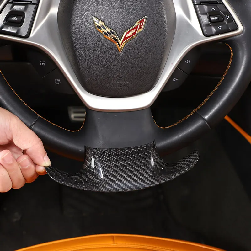 for Chevrolet Corvette C7 2014-2019 Real Carbon Fiber Car Steering Wheel Cover Trim Sticker interior Car accessory
for Chevrolet Corvette C7 2014-2019 Real Carbon Fiber Car Steering Wheel Cover Trim Sticker interior Car accessory