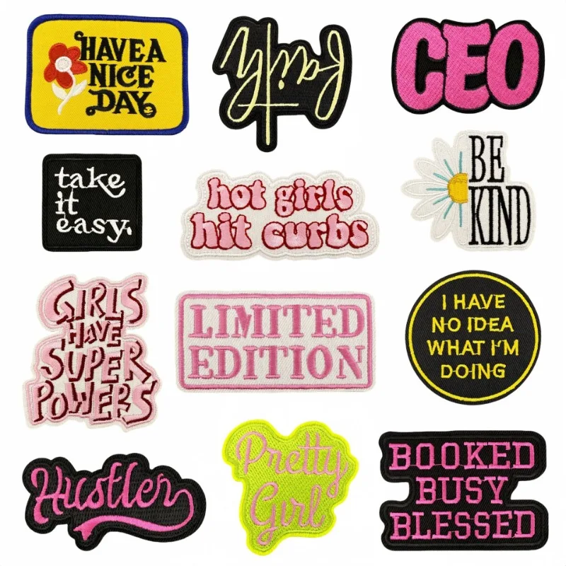 Pink English Letter Pretty Girl Iron-on Sew Embroidery Badge Patches DIY T-shirt Hat Backpack Clothing Appliques Sticker
Pink English Letter Pretty Girl Iron-on Sew Embroidery Badge Patches DIY T-shirt Hat Backpack Clothing Appliques Sticker