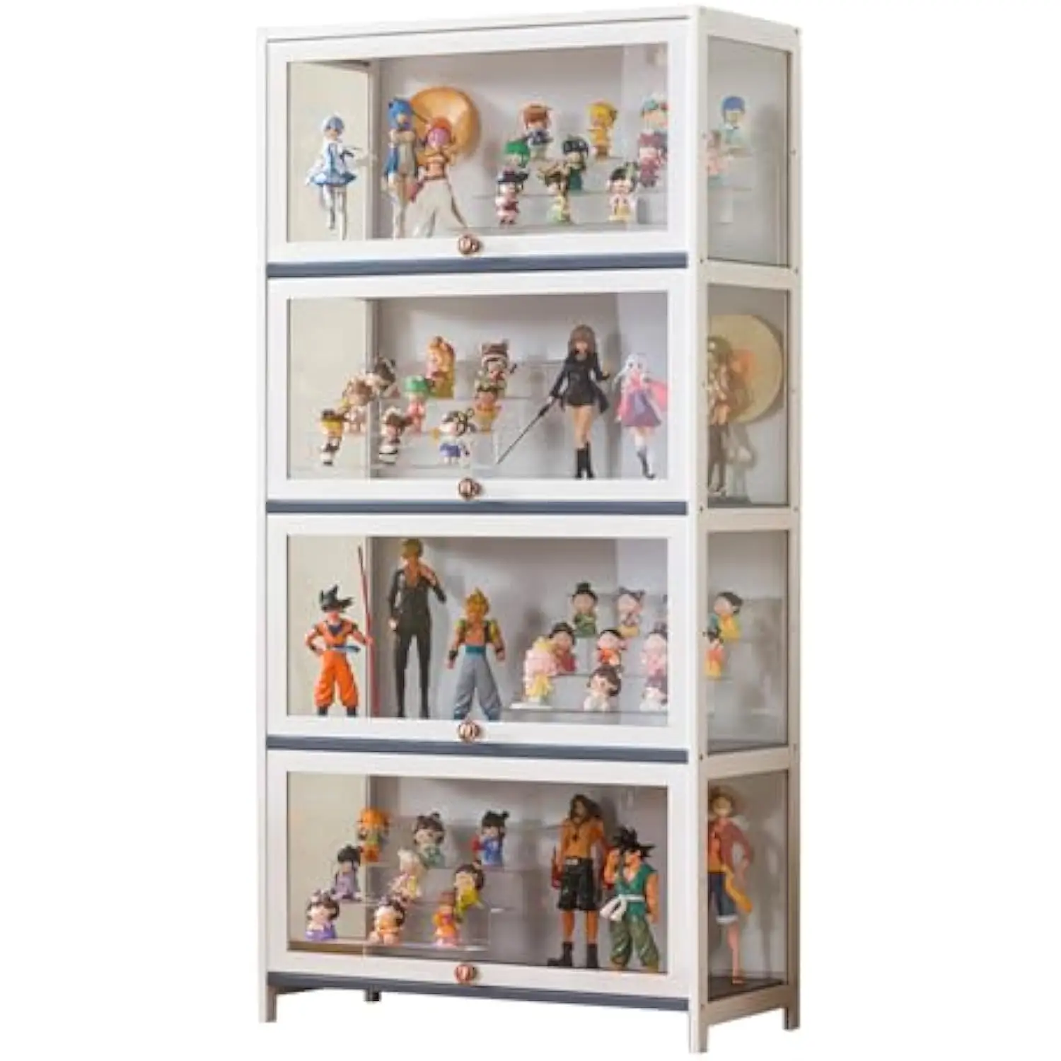 Showcase Display Cabinet 4 Tier Curio Display Cabinet Shelves with Acrylic Door Curio Display Cabinet, Collectibles Toy Organize
Showcase Display Cabinet 4 Tier Curio Display Cabinet Shelves with Acrylic Door Curio Display Cabinet, Collectibles Toy Organize