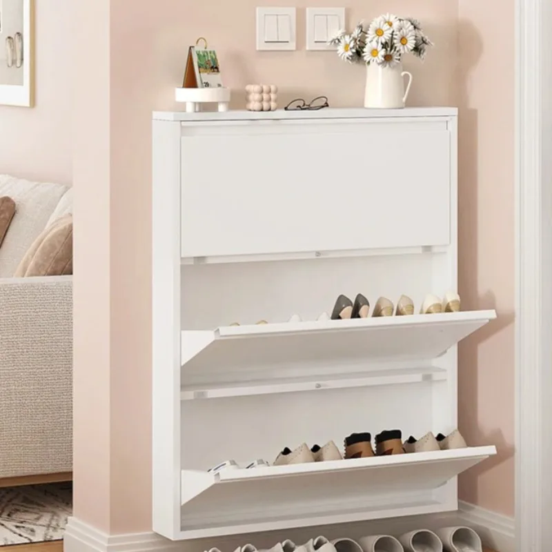 UltraThin Metal Flip Shoe Cabinet Space-Saving Entryway Shoe Organizer Multi-Tier Wall-Mounted Narrow Shoe Rack for Home Indoor 
UltraThin Metal Flip Shoe Cabinet Space-Saving Entryway Shoe Organizer Multi-Tier Wall-Mounted Narrow Shoe Rack for Home Indoor