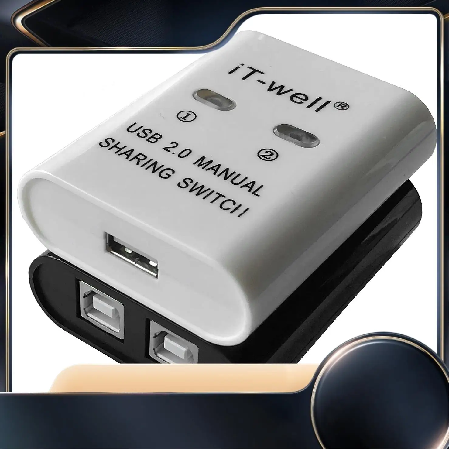 IT-Well USB Printer Sharing Device, 2 In 1 Out Printer Sharing Device, 2-Port Manual Kvm Switching Splitter Hub Converter-N34R
IT-Well USB Printer Sharing Device, 2 In 1 Out Printer Sharing Device, 2-Port Manual Kvm Switching Splitter Hub Converter-N34R
