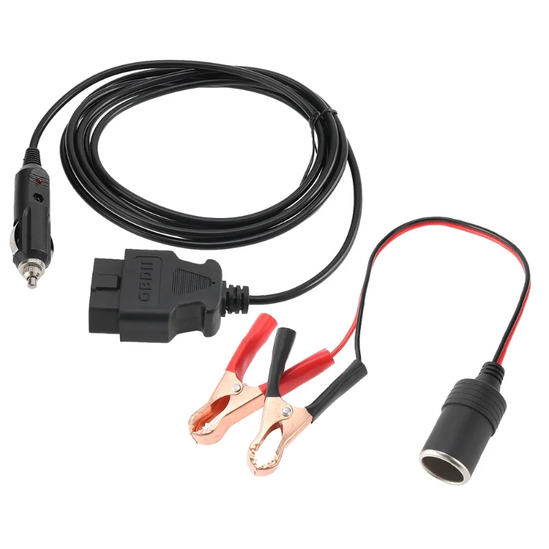 OBD II Vehicle ECU Emergency 12V Power Supply Cable Memory Saver With Clip
OBD II Vehicle ECU Emergency 12V Power Supply Cable Memory Saver With Clip