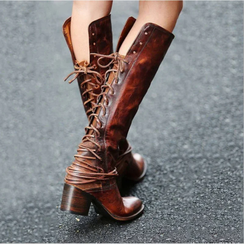 Fashion Medieval Leather Boots Carnival Women Men British Gothic Style Lace Up Long Tube Boot Knight Retro Cosplay Brown Shoes
Fashion Medieval Leather Boots Carnival Women Men British Gothic Style Lace Up Long Tube Boot Knight Retro Cosplay Brown Shoes