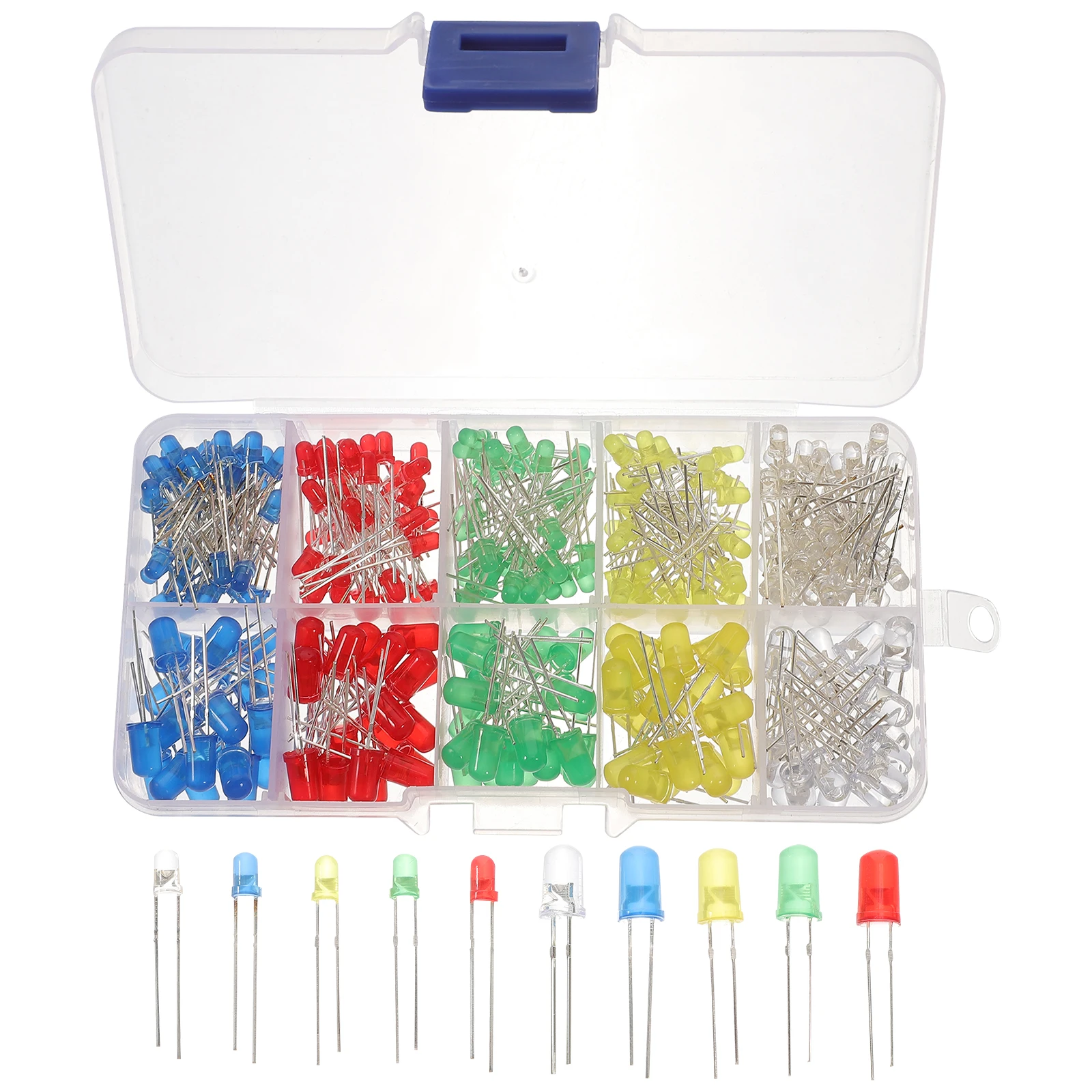1 set LED Diodes Single 3mm Mini Craft Kit Transparent Box Storage Alloy Material Long Lifespan Lower Power Faster
1 set LED Diodes Single 3mm Mini Craft Kit Transparent Box Storage Alloy Material Long Lifespan Lower Power Faster