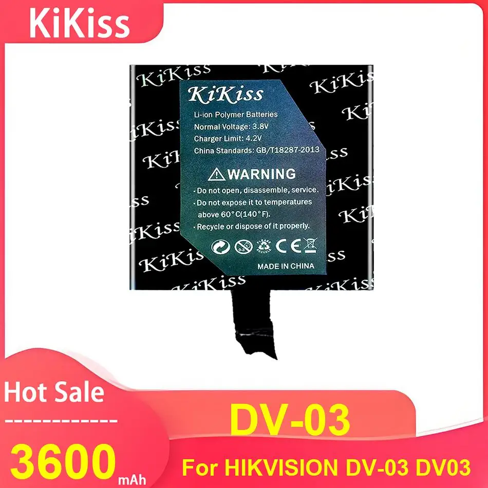 Аккумулятор KiKiss для HIKVISION DV-03, DV-03 3600 мАч
Аккумулятор KiKiss для HIKVISION DV-03, DV-03 3600 мАч
