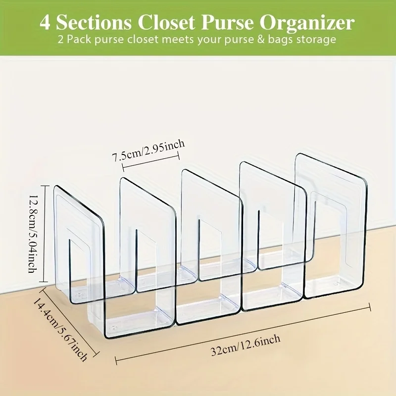 2-Pack Durable Clear Acrylic Storage Cases w/4 Dividers –Multi-Purpose for Purses, Books, Kitchen Tools, Office Supplies at Home
2-Pack Durable Clear Acrylic Storage Cases w/4 Dividers –Multi-Purpose for Purses, Books, Kitchen Tools, Office Supplies at Home