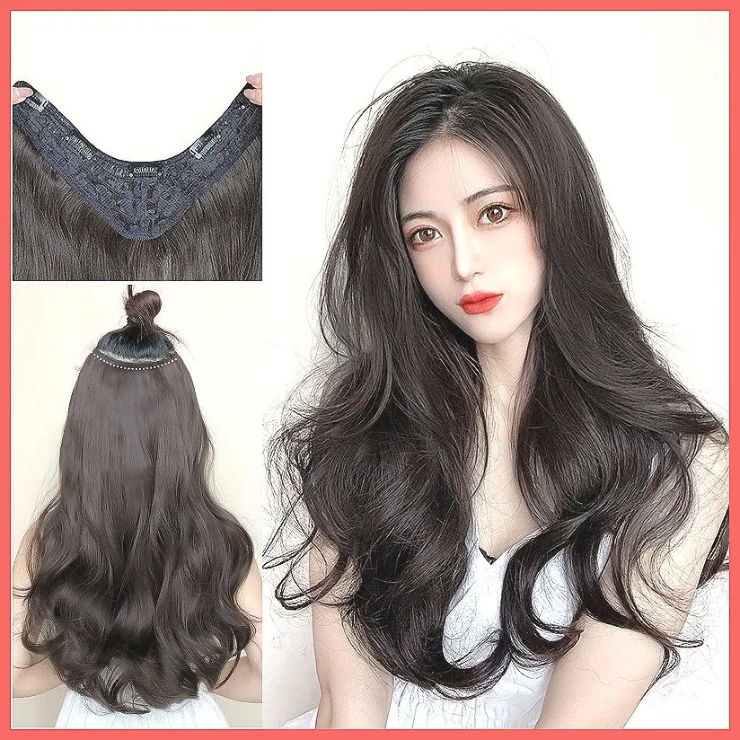 V-Shaped Invisible Hair Extension Clip, Seamless Long Wavy Synthetic Hair Piece for Volume & Length
V-Shaped Invisible Hair Extension Clip, Seamless Long Wavy Synthetic Hair Piece for Volume & Length