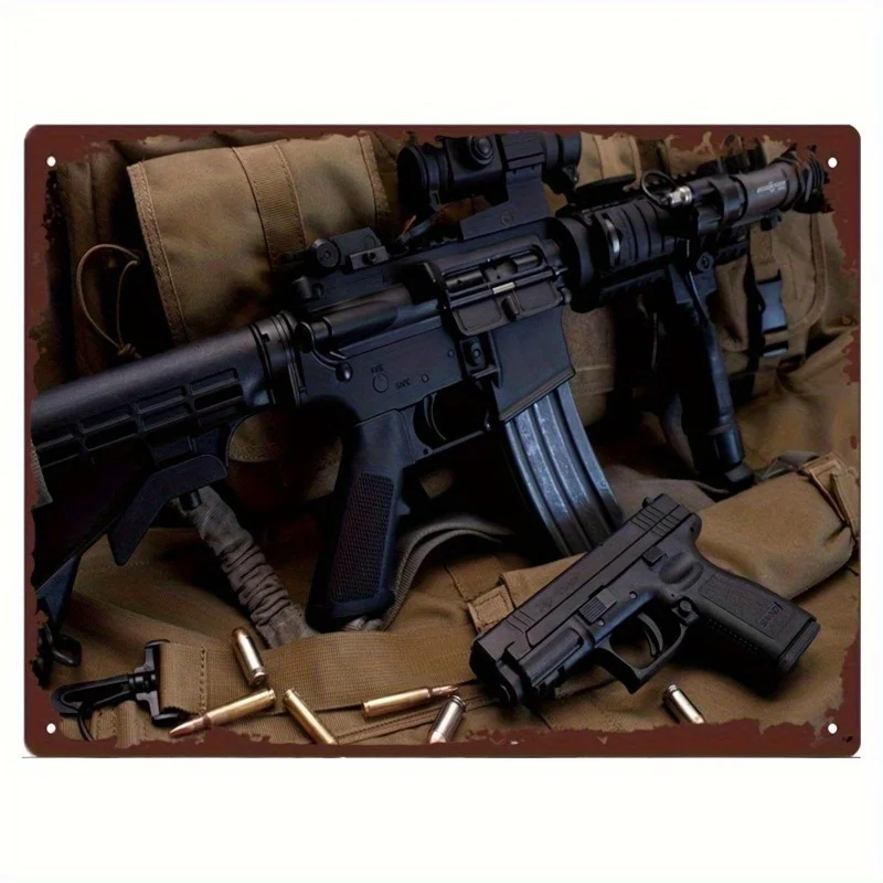 Art Deco US Army Assault Rifle & Pistol Metal Wall Art - 8x12" Iron Poster, Unique Home Decor & Gift for All Occasions
Art Deco US Army Assault Rifle & Pistol Metal Wall Art - 8x12" Iron Poster, Unique Home Decor & Gift for All Occasions