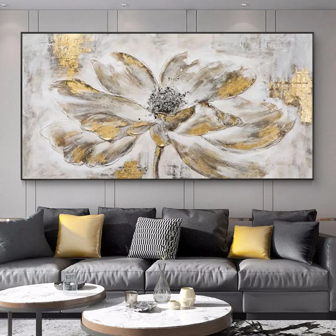 Abstract Flower Art Painting Gold Leaf Hand Painted Oil Painting On Canvas Large Handmade Paintings For Home Wall Art Decor
Abstract Flower Art Painting Gold Leaf Hand Painted Oil Painting On Canvas Large Handmade Paintings For Home Wall Art Decor