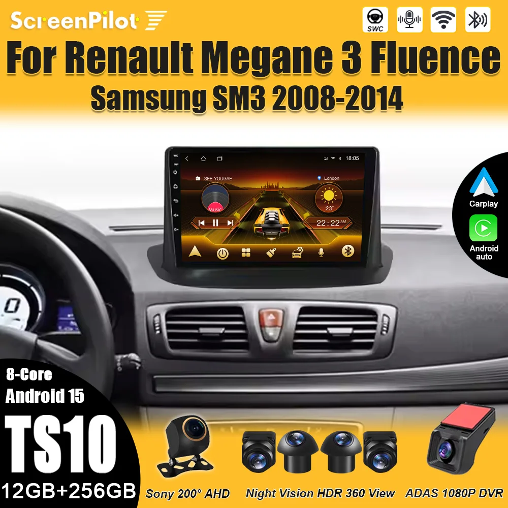 Android 16 For Renault Megane 3 Fluence Samsung SM3 2008-2014 Car Radio Multimedia Video Player Carplay Wifi 5G Bluetooth 2 din
Android 16 For Renault Megane 3 Fluence Samsung SM3 2008-2014 Car Radio Multimedia Video Player Carplay Wifi 5G Bluetooth 2 din