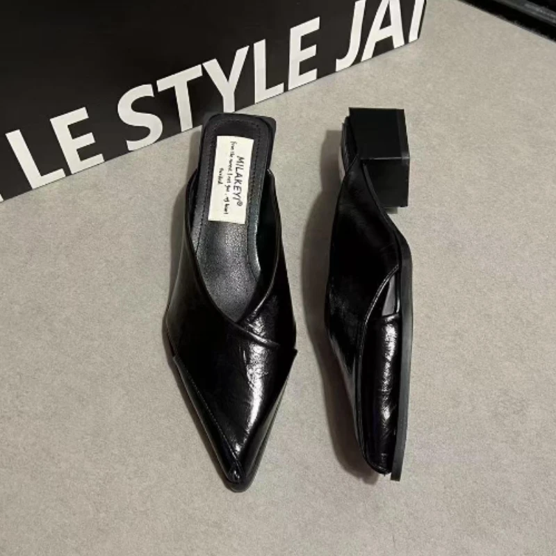Pointed Toe Women Chunky Slippers High Heels Sandals Brand Shoes 2025 Summer Elegant Sexy Slingback Flip Flops Mules Shoes Pumps
Pointed Toe Women Chunky Slippers High Heels Sandals Brand Shoes 2025 Summer Elegant Sexy Slingback Flip Flops Mules Shoes Pumps
