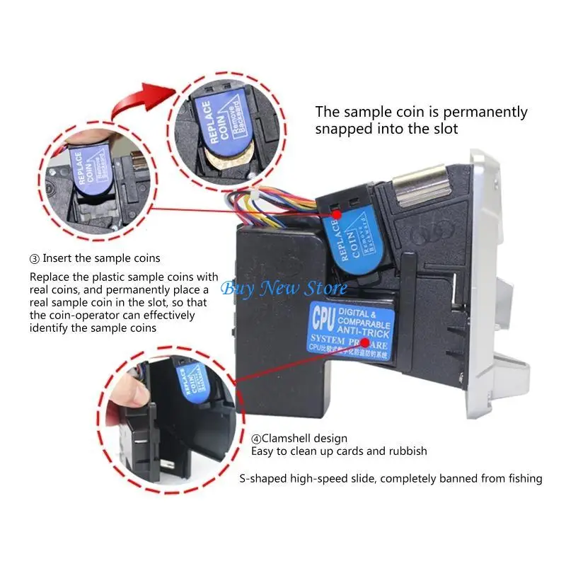 20CE CPU Comparable Coin Selector Coin Mech Arcade Coin Acceptor Arcade Accessories for Jamma Arcade Game Vending machine
20CE CPU Comparable Coin Selector Coin Mech Arcade Coin Acceptor Arcade Accessories for Jamma Arcade Game Vending machine
