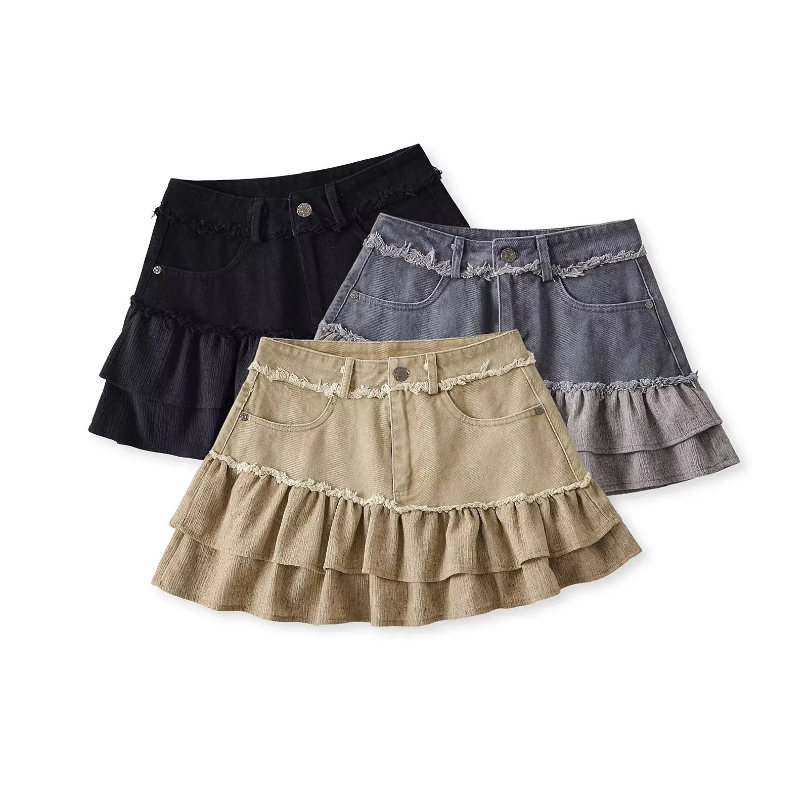 High Waist Denim Half Skirt Body Shape Show off Sweet Sexy Girl Tightening Skirt Pants Splice Style Pure Color Short Skirt
High Waist Denim Half Skirt Body Shape Show off Sweet Sexy Girl Tightening Skirt Pants Splice Style Pure Color Short Skirt