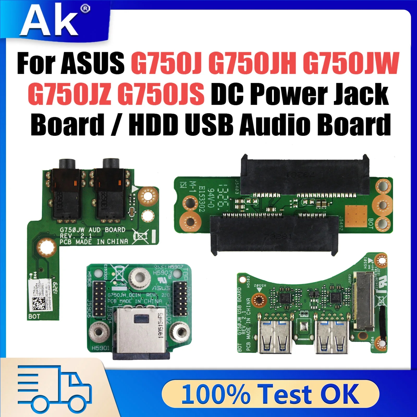 G750J Hard Disk HDD USB audio board For ASUS ROG G750JH G750JW G750JS G750JZ G750JX G750JM G750JY G750JH DC Power Jack Board
G750J Hard Disk HDD USB audio board For ASUS ROG G750JH G750JW G750JS G750JZ G750JX G750JM G750JY G750JH DC Power Jack Board