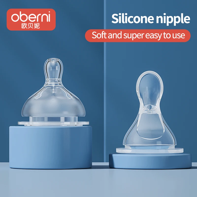 Супер мягкая силиконовая соска для детской бутылочки для кормления с широким горлышком Oberni, соска-пустышка для грудного молока без бисфенола А 
Супер мягкая силиконовая соска для детской бутылочки для кормления с широким горлышком Oberni, соска-пустышка для грудного молока без бисфенола А