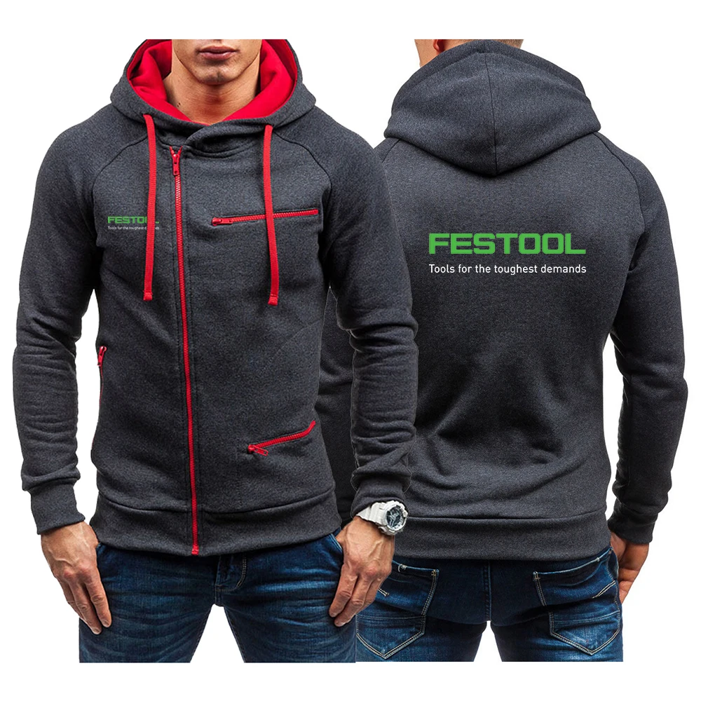 Festool Logo printed men's outdoor leisure solid color patchwork high-quality hoodie coat in Spring and Autumn 2025
Festool Logo printed men's outdoor leisure solid color patchwork high-quality hoodie coat in Spring and Autumn 2025