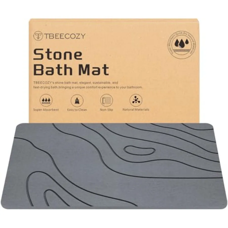Stone Bath Mat, Large Size Diatomite Fast Drying Non Slip Stone Shower Mat, Super Absorbent for Bathroom and Kitchen, Multi-Use
Stone Bath Mat, Large Size Diatomite Fast Drying Non Slip Stone Shower Mat, Super Absorbent for Bathroom and Kitchen, Multi-Use