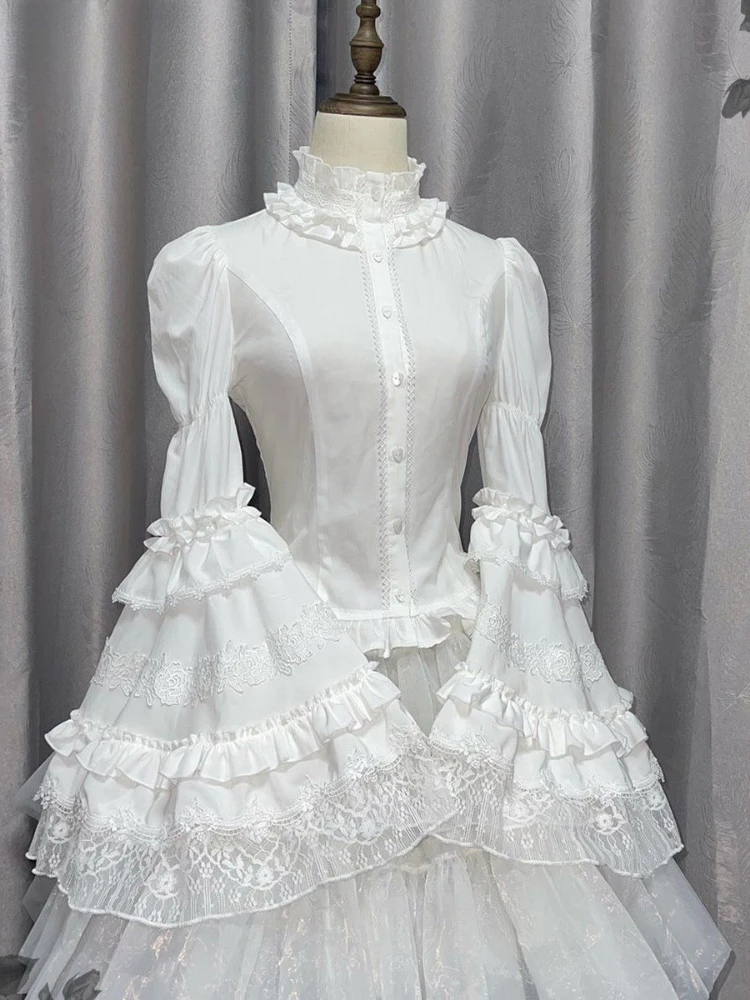 Japanese Sweet Lolita Flare Sleeve Shirt Autumn Y2k Aesthetic Embroidery Flower Blouse Tops Women JK Slim Fit Ruffled Blusas
Japanese Sweet Lolita Flare Sleeve Shirt Autumn Y2k Aesthetic Embroidery Flower Blouse Tops Women JK Slim Fit Ruffled Blusas
