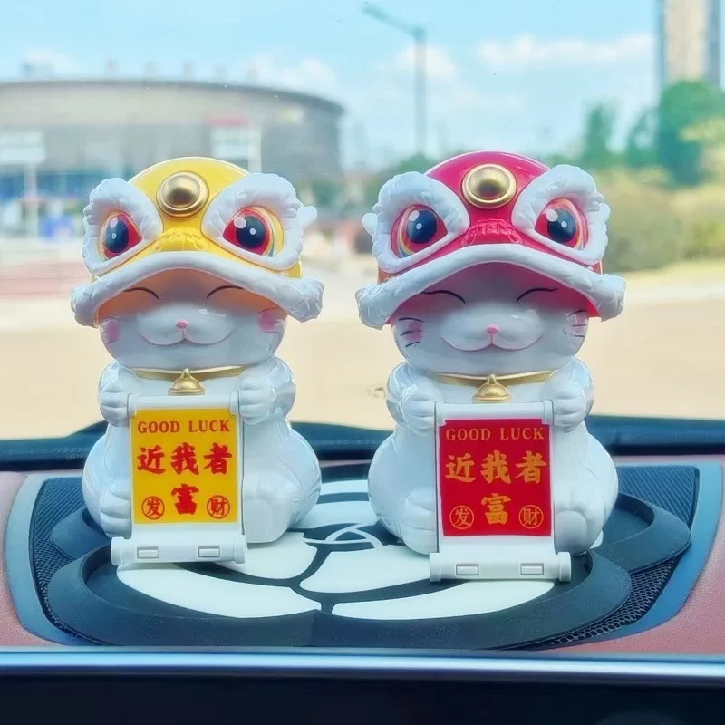 Solar Lucky Cat Ornament Car Interior Home Decoration Lion Dance Fortune Cat Mascot Room Office Desk Decor Fengshui Craft Gift
Solar Lucky Cat Ornament Car Interior Home Decoration Lion Dance Fortune Cat Mascot Room Office Desk Decor Fengshui Craft Gift