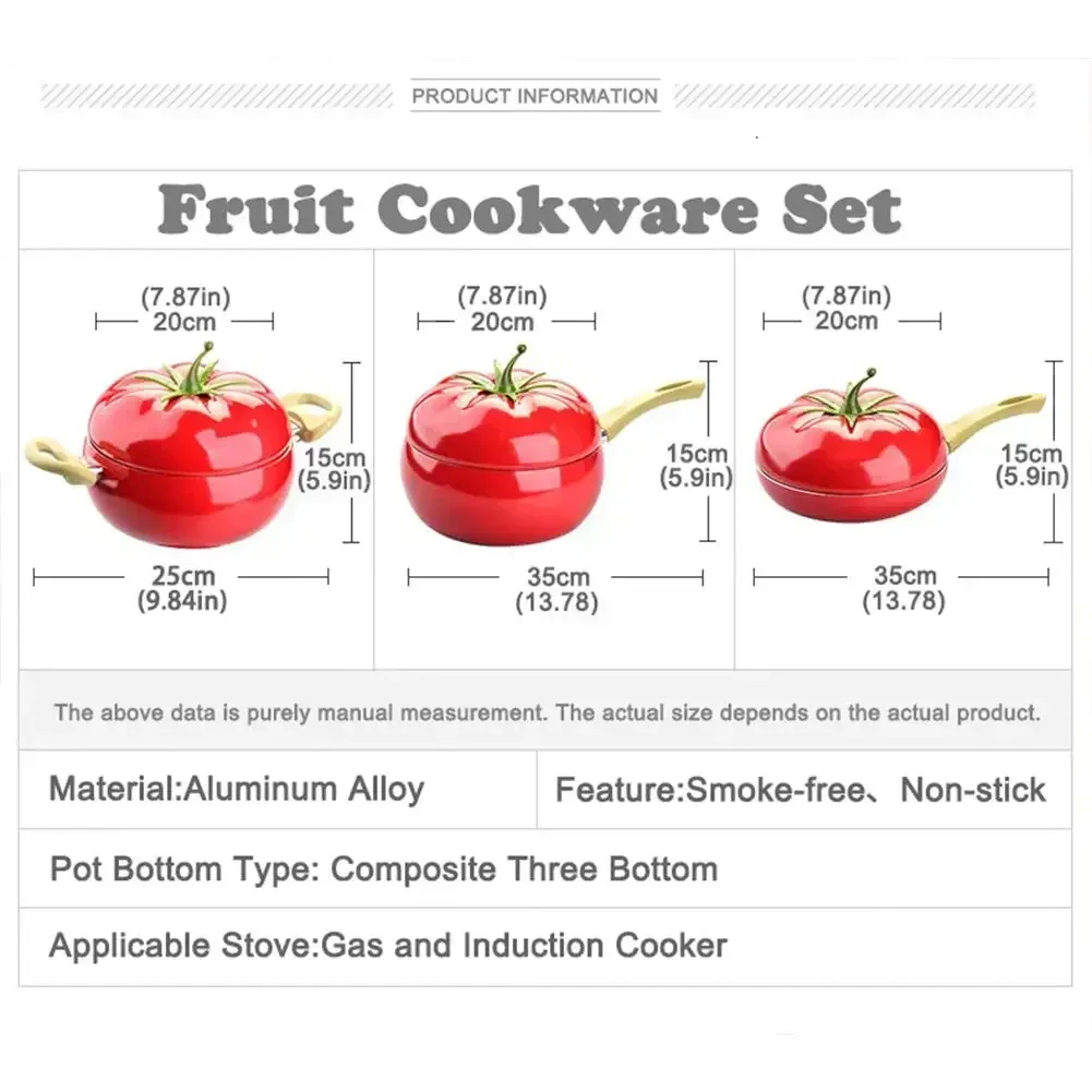 Creative Fruit Shape Cooking Pot Aluminum Non-Stick Soup Pot Frying Pan Kitchen Cookware Set Kitchenware Saucepan
Creative Fruit Shape Cooking Pot Aluminum Non-Stick Soup Pot Frying Pan Kitchen Cookware Set Kitchenware Saucepan