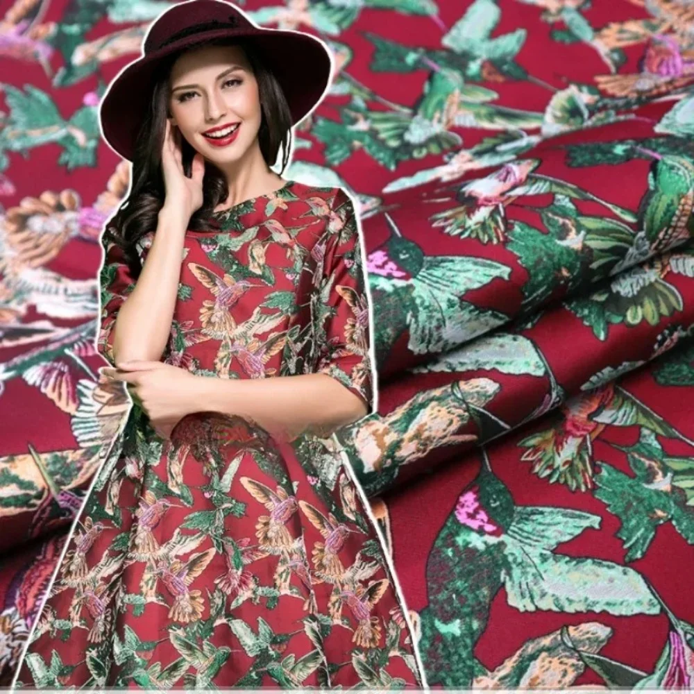 Yarn Dyed Brocade Jacquard Fabric Stray Birds Suit Coat Dress Fashion European Brand Design Wholesale Material Cloth by Meter
Yarn Dyed Brocade Jacquard Fabric Stray Birds Suit Coat Dress Fashion European Brand Design Wholesale Material Cloth by Meter