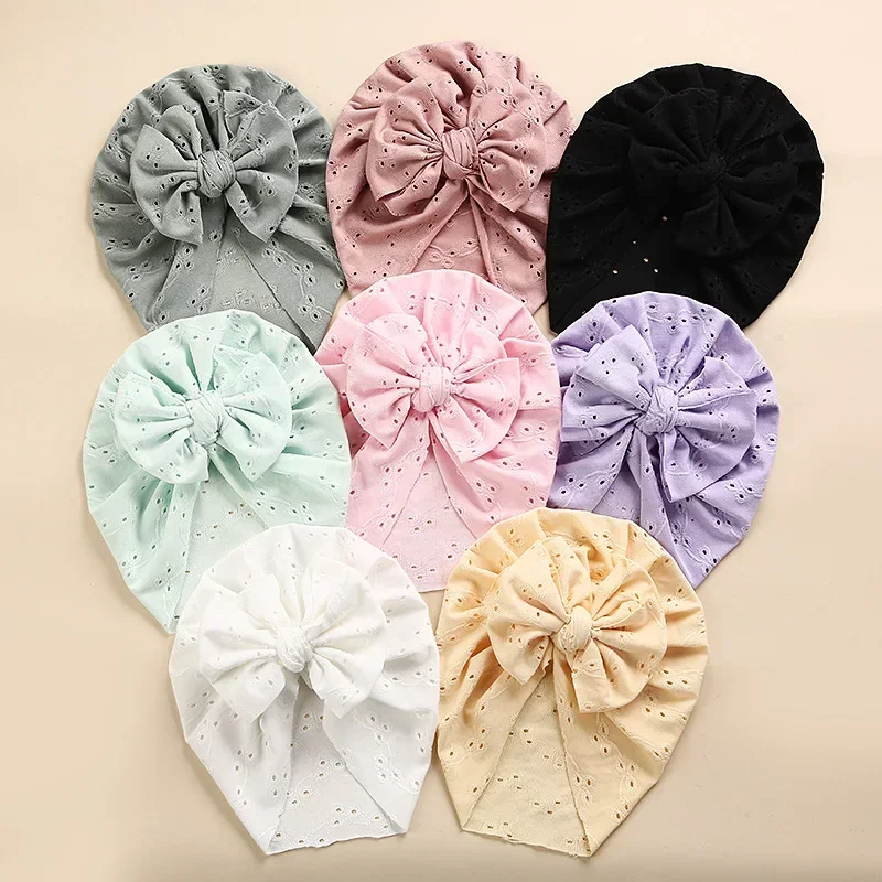 Baby Girl Bonnet Hats for Newborn Baby Lace Hollow Out Turban bow Hat Soft Elastic Kids Flower Beanie Spring Summer Breathable
Baby Girl Bonnet Hats for Newborn Baby Lace Hollow Out Turban bow Hat Soft Elastic Kids Flower Beanie Spring Summer Breathable