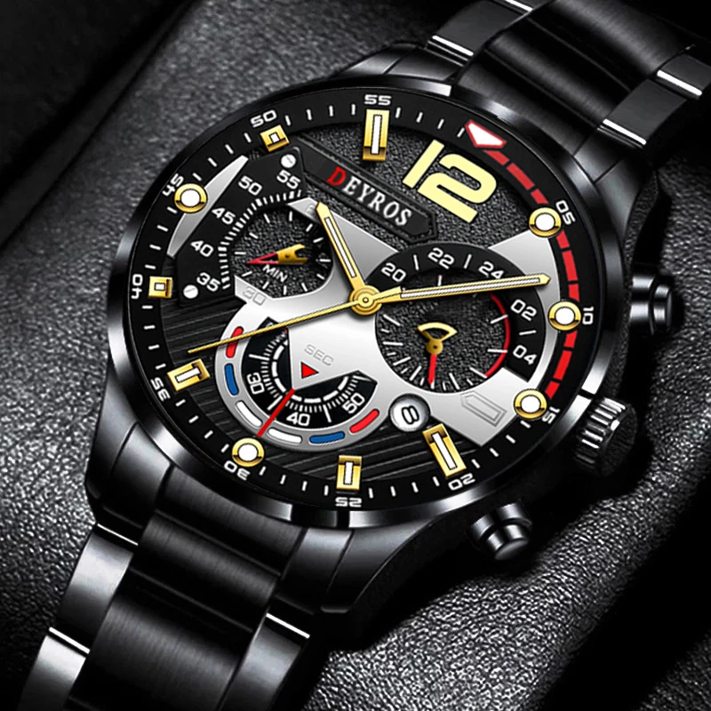 Fashion Mens Sports Watches Luxury Stainless Steel Quartz Wrist Watch Calendar Luminous Clock Men Business Casual часы мужские
Fashion Mens Sports Watches Luxury Stainless Steel Quartz Wrist Watch Calendar Luminous Clock Men Business Casual часы мужские
