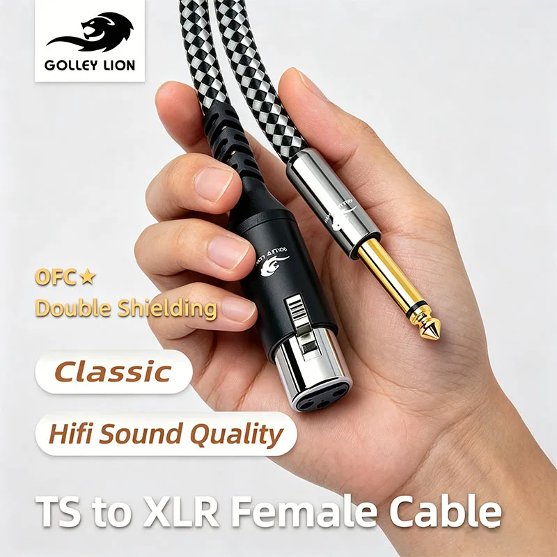 6.35 mm Instrument Cable, 6.35 mm Mono Plug, 1/4-inch TS Cable, Unbalanced Guitar Cable/Instrument Cable, Male to Female
6.35 mm Instrument Cable, 6.35 mm Mono Plug, 1/4-inch TS Cable, Unbalanced Guitar Cable/Instrument Cable, Male to Female