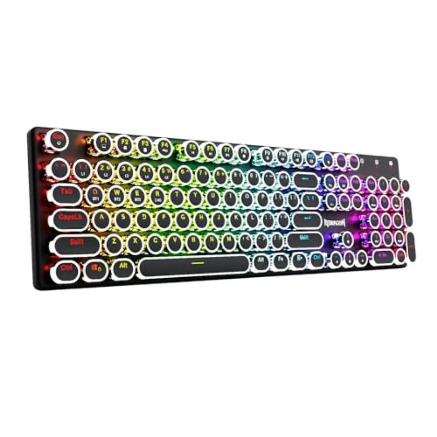 K710 Wireless Typewriter Style Mechanical Gaming Keyboard, Bluetooth/2.4Ghz/Wired, RGB Backlit, Rechargeable, Blue Switch - Cli
K710 Wireless Typewriter Style Mechanical Gaming Keyboard, Bluetooth/2.4Ghz/Wired, RGB Backlit, Rechargeable, Blue Switch - Cli