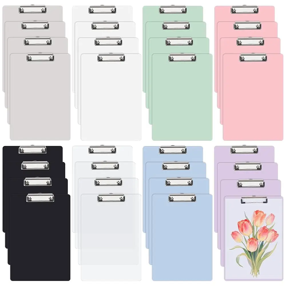 32Pcs Plastic Clipboards Bulk, 12.4 x 8.5 Inch Multiple Colors Clip Boards with Low Profile A4 Letter Size Clip Boards for Te
32Pcs Plastic Clipboards Bulk, 12.4 x 8.5 Inch Multiple Colors Clip Boards with Low Profile A4 Letter Size Clip Boards for Te