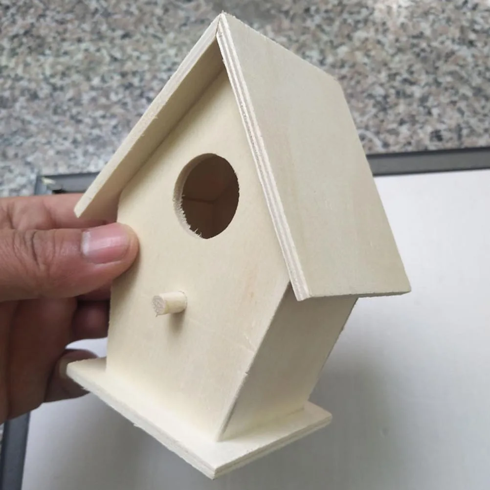Wooden Bird House Natural Wood Color Paintable Attract Birds Nesting Box Educational Woodcraft Toy for Garden
Wooden Bird House Natural Wood Color Paintable Attract Birds Nesting Box Educational Woodcraft Toy for Garden