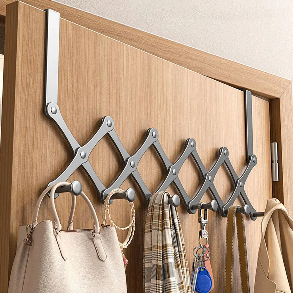 No-Punch Door Hooks Hanger Retractable Hanging Clothing Hangers Space-saving Storage Rack Reusable Clothes Coat Hooks
No-Punch Door Hooks Hanger Retractable Hanging Clothing Hangers Space-saving Storage Rack Reusable Clothes Coat Hooks