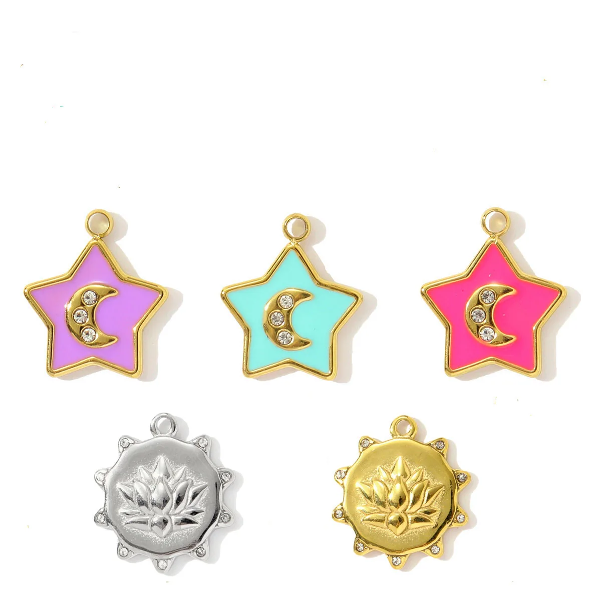3pcs/Lot Stainless Steel Pet Paw Charms Star Sun Pendants for DIY Jewelry Making Necklace Accessory Earring Wholesale
3pcs/Lot Stainless Steel Pet Paw Charms Star Sun Pendants for DIY Jewelry Making Necklace Accessory Earring Wholesale