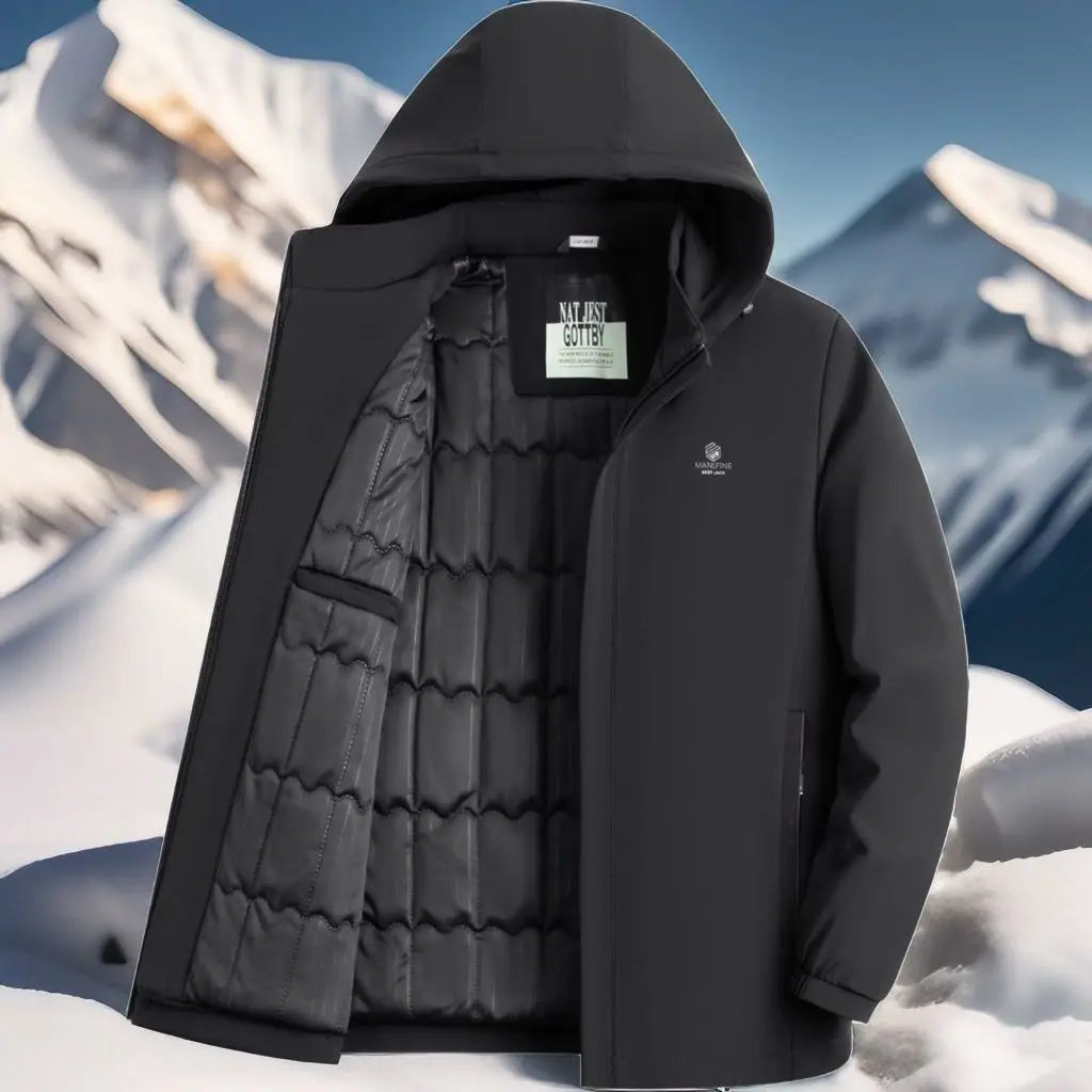 New Winter Thiened Cotton Jaet Men's Casual Outerwear Dad Middle-aged plus Cotton Padded Coat Long Sle Polyester Fiber
New Winter Thiened Cotton Jaet Men's Casual Outerwear Dad Middle-aged plus Cotton Padded Coat Long Sle Polyester Fiber