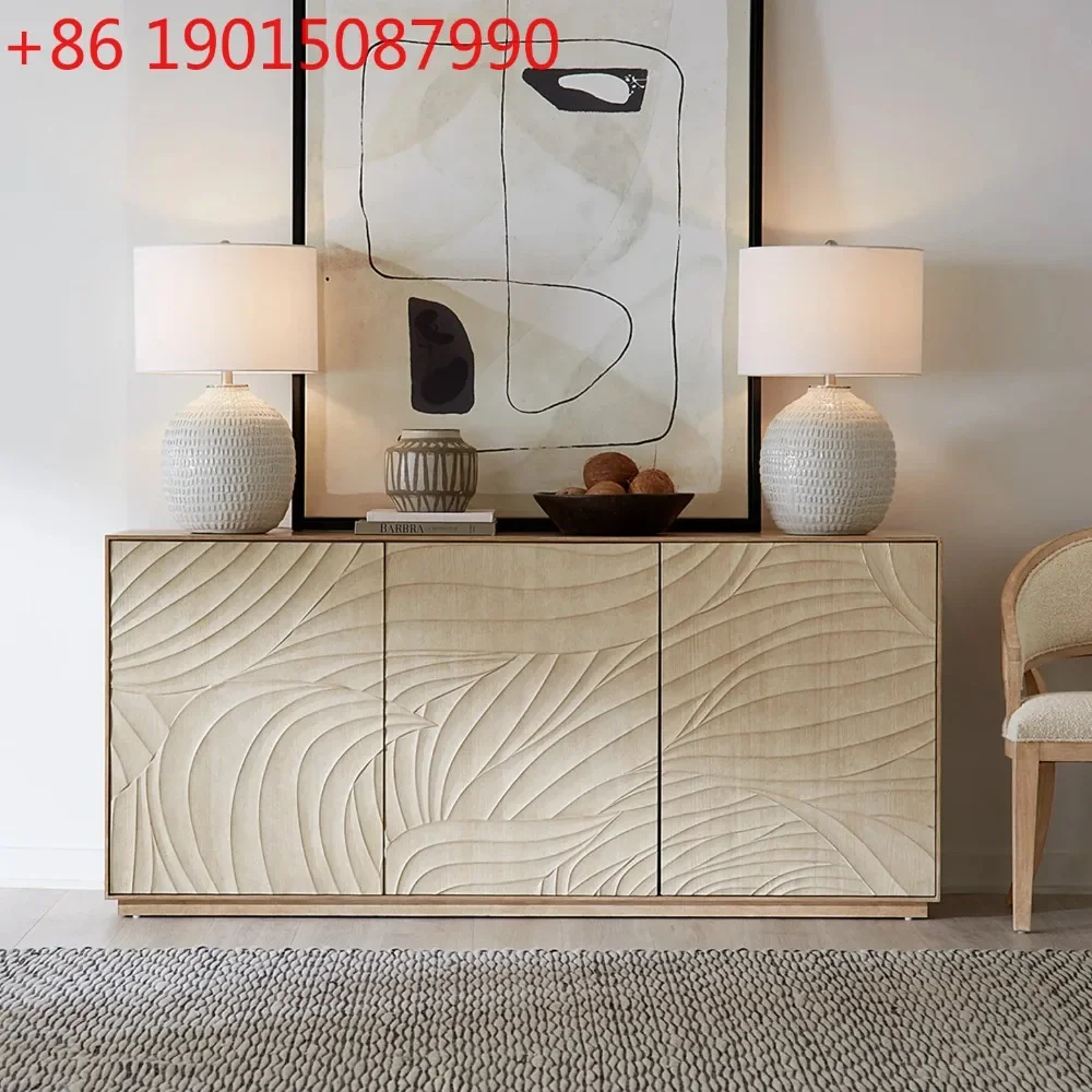 American retro solid wood carving flower entrance cabinet
American retro solid wood carving flower entrance cabinet