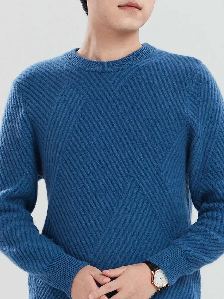 Мужской пуловер с круглым вырезом из 100% мериносовой шерсти, утолщенный осенне-зимний базовый свитер, вязаный кашемировый свитер
Мужской пуловер с круглым вырезом из 100% мериносовой шерсти, утолщенный осенне-зимний базовый свитер, вязаный кашемировый свитер