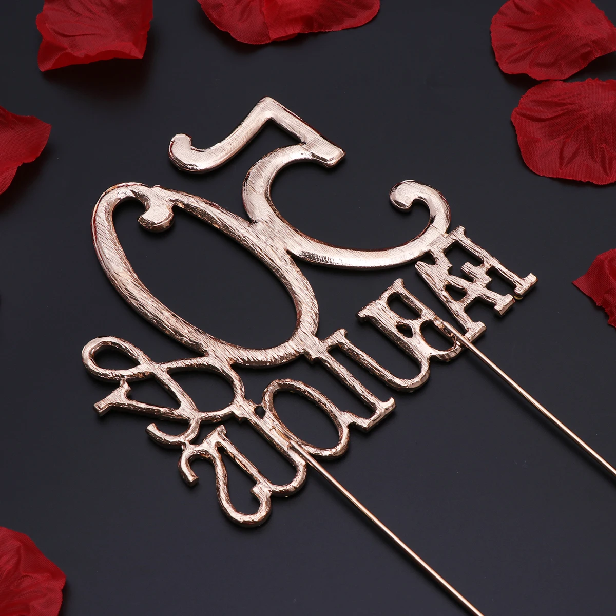 50th Anniversary Cake Topper Golden Rhinestone Decor Birthday Party Insert Reusable Alloy Wedding Event
50th Anniversary Cake Topper Golden Rhinestone Decor Birthday Party Insert Reusable Alloy Wedding Event