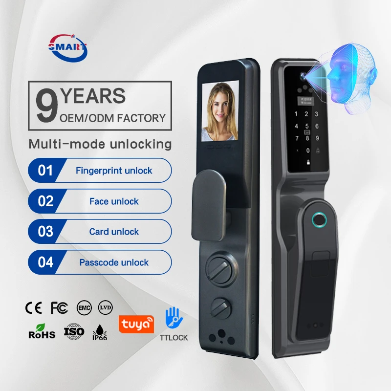 Hot Selling Biometric Wifi Fingerprint Smart Keyless Door Lock Digital Safe Door With Camera Lock For Home
Hot Selling Biometric Wifi Fingerprint Smart Keyless Door Lock Digital Safe Door With Camera Lock For Home