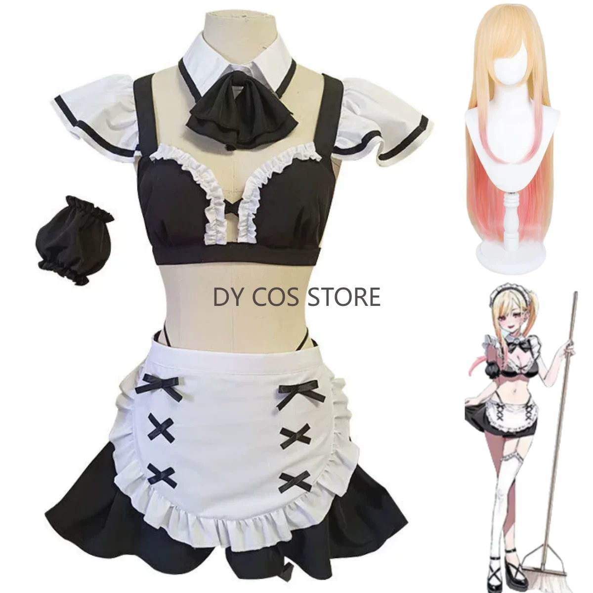 Anime My Dress-Up Darling Kitagawa Marin Cosplay Costume Maid Dress Swimsuit Skirt Wig Woman Cute Sexy Carnival Party Suit
Anime My Dress-Up Darling Kitagawa Marin Cosplay Costume Maid Dress Swimsuit Skirt Wig Woman Cute Sexy Carnival Party Suit