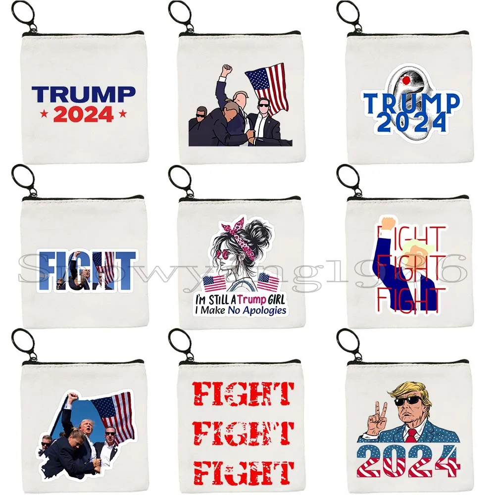 USA Flag Election Gifts President Trump Assassination Attempt Trump Fight 2024 Canvas Coin Purse Bag Key Card Bags Wallet Pouch
USA Flag Election Gifts President Trump Assassination Attempt Trump Fight 2024 Canvas Coin Purse Bag Key Card Bags Wallet Pouch