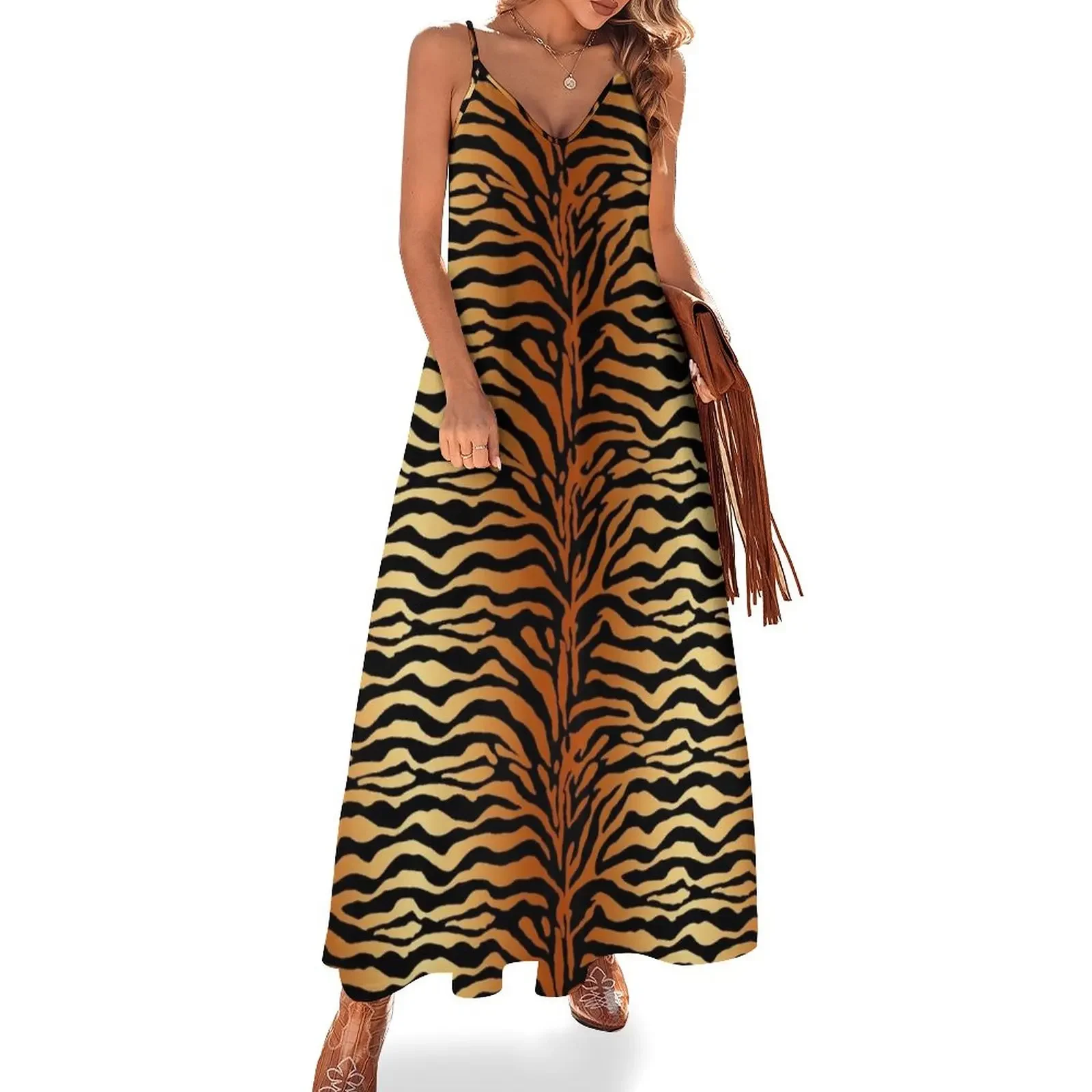 Tiger Stripes Animal Print in Deep Amber, Black and Tan Sleeveless Dress elegant dresses plus sizes dress for women 2025 Dress
Tiger Stripes Animal Print in Deep Amber, Black and Tan Sleeveless Dress elegant dresses plus sizes dress for women 2025 Dress