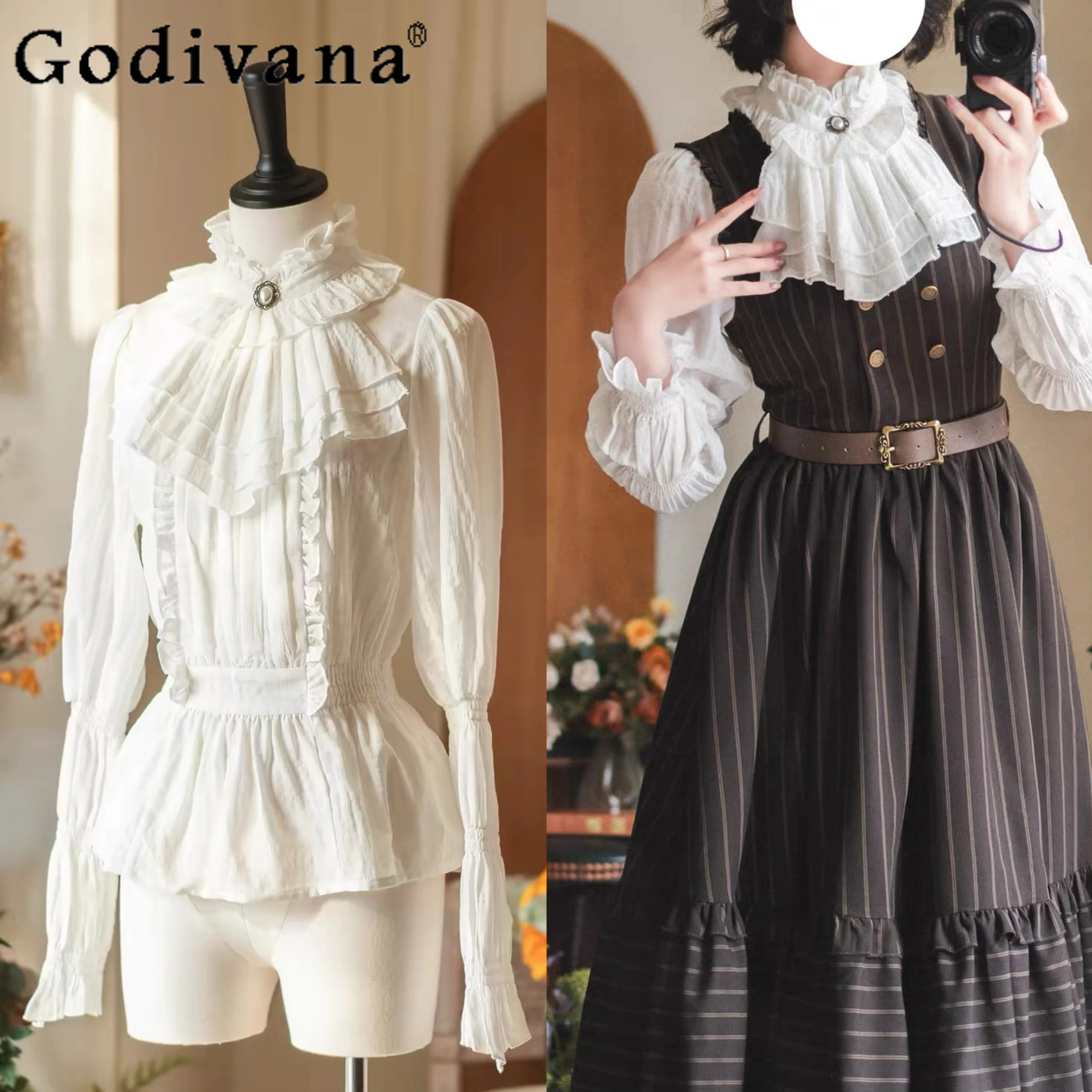 Original French Vintage Elegant Long Sleeve Shirt Spring Autumn 2026 Clothing Women's Slimming Gothic Lolita Blouses Female Top
Original French Vintage Elegant Long Sleeve Shirt Spring Autumn 2026 Clothing Women's Slimming Gothic Lolita Blouses Female Top